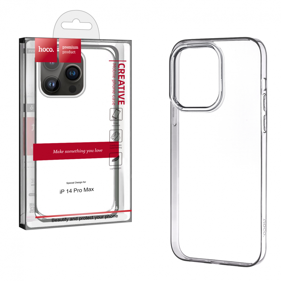 Чехол iPhone 14 Pro Max (6.7) Hoco TPU прозрачный