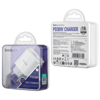 Переходник C76A Pro СЗУ на Type-C 30W HOCO белый