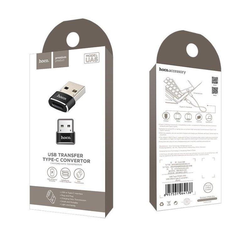 Переходник UA6 USB на Type-C HOCO