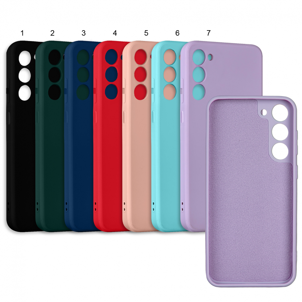 Чехол Samsung S23 цветной силикон