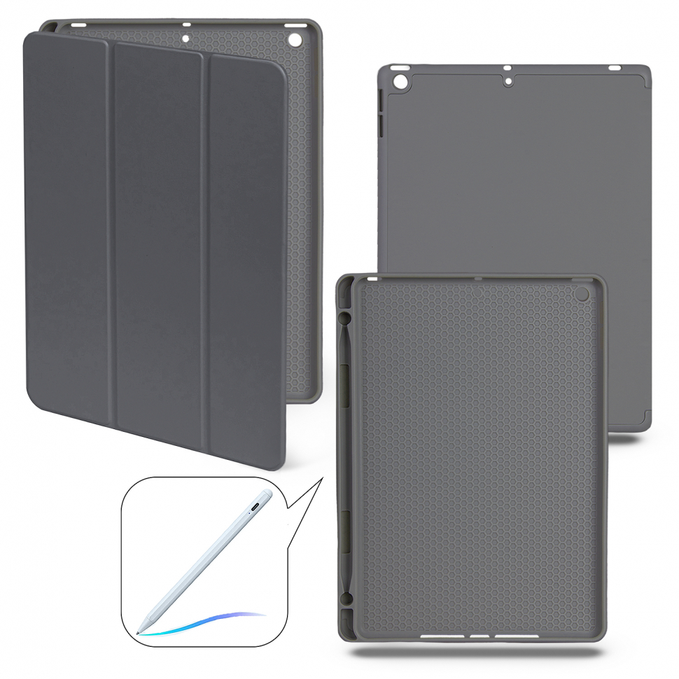 Чехол-книжка iPad 10.2 (2019/2020/2021) Smart case (Pencil) Dark Grey №7
