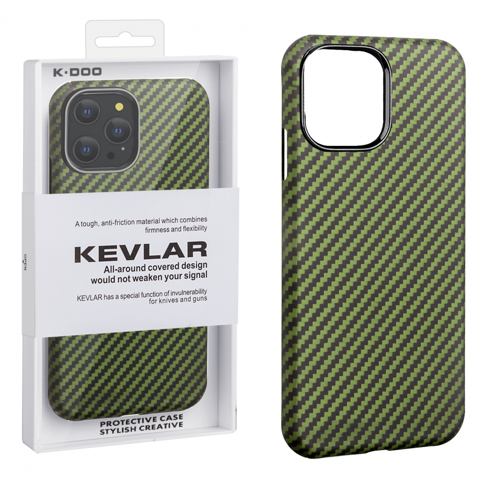Чехол iPhone 12 Pro Max Kevlar Green