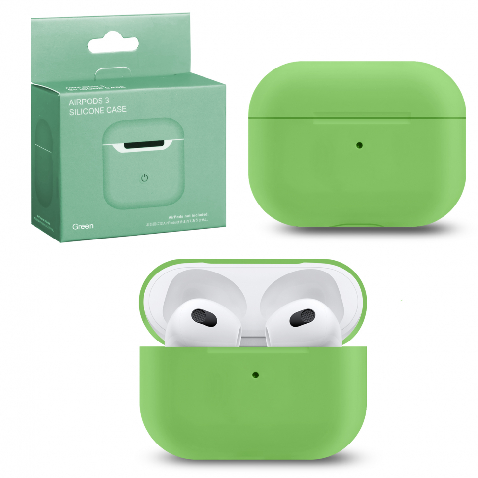 Чехол Airpods 3 Silicone green