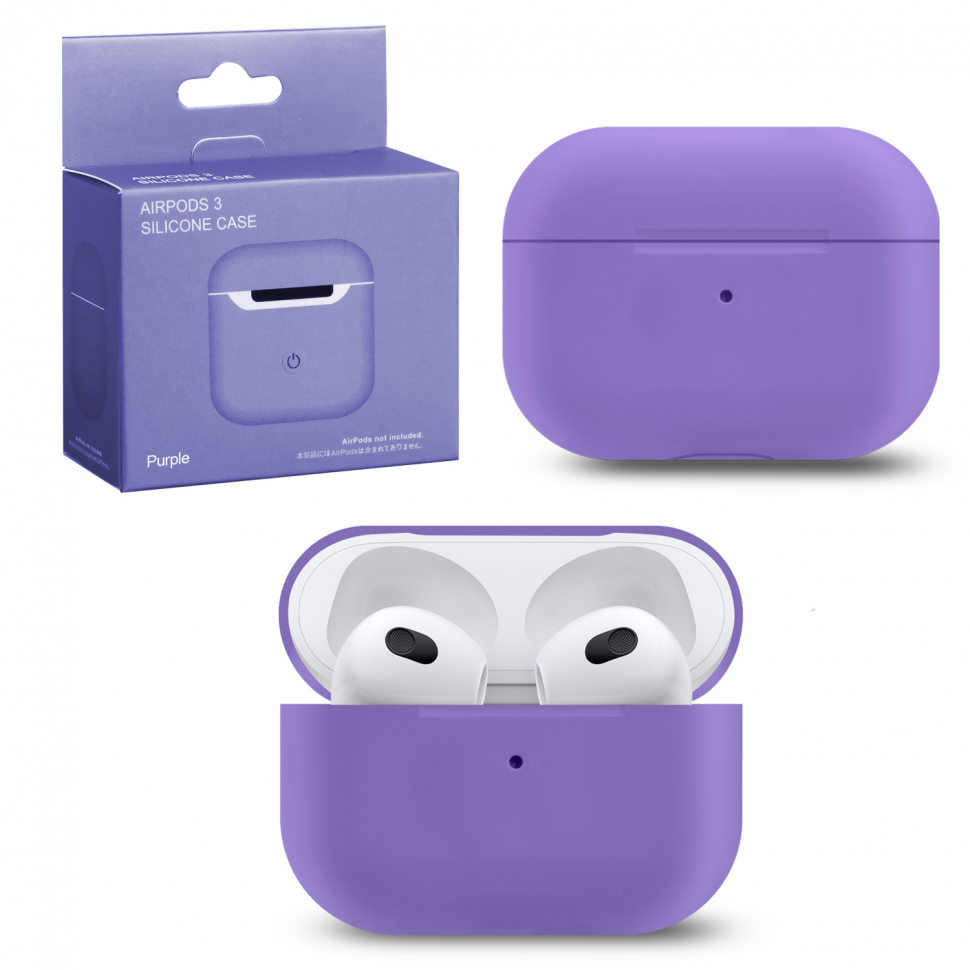 Чехол Airpods 3 Silicone purple