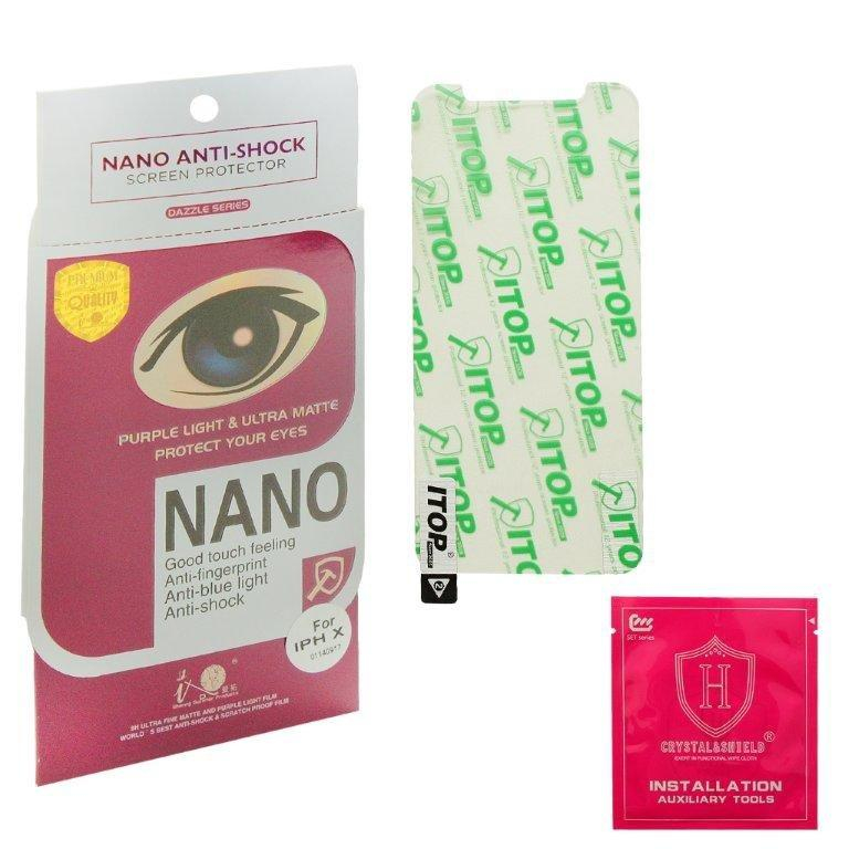Защитная пленка iPhone XS/X Purple Nano Anti-Shock