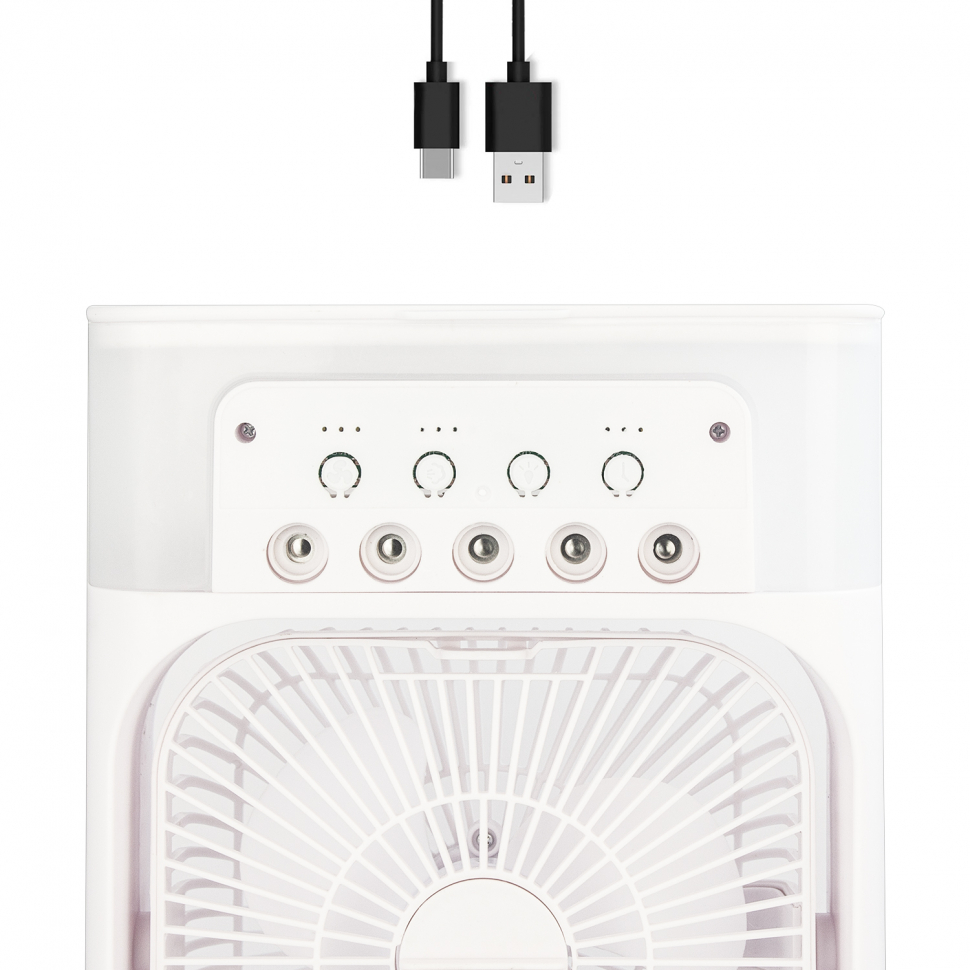 Увлажнитель с вентилятором настольный 0.6L белый ( 30шт/кор )