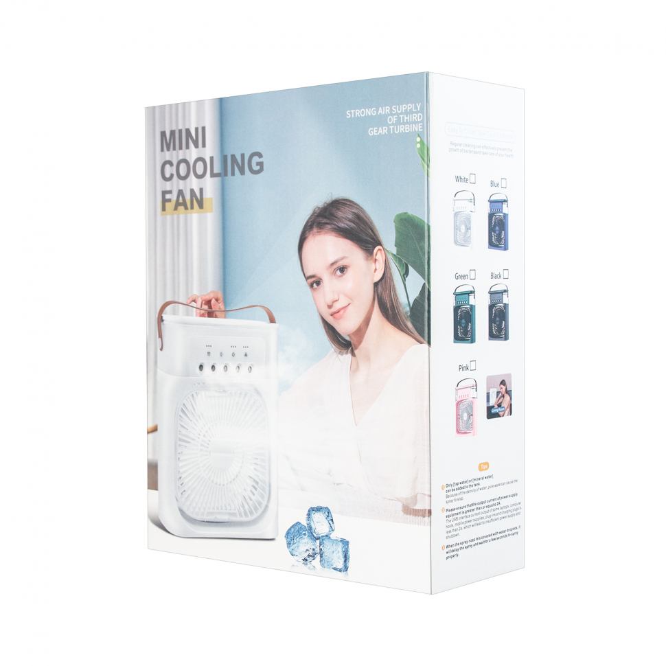 Увлажнитель с вентилятором настольный 0.6L белый ( 30шт/кор )