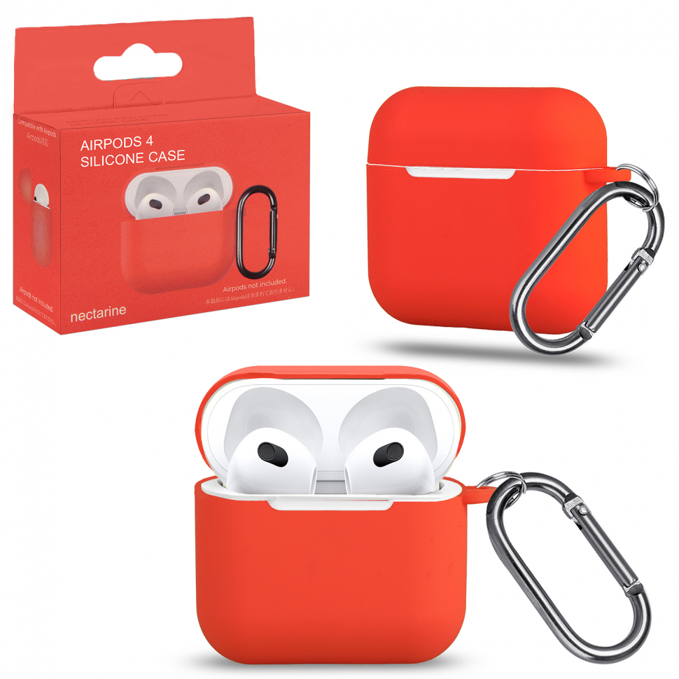 Чехол Airpods 4 с карабином №5 nectarine