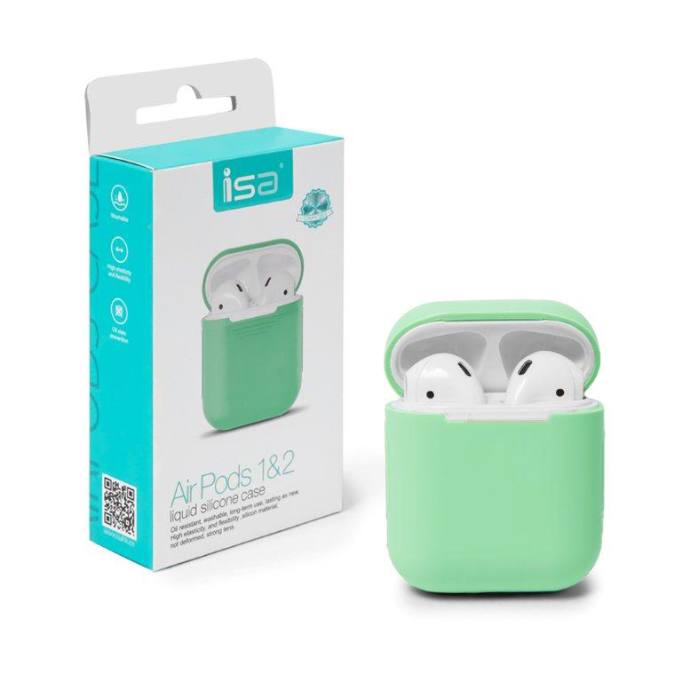 Чехол Airpods Silicon Case 1/2 ISA Grass