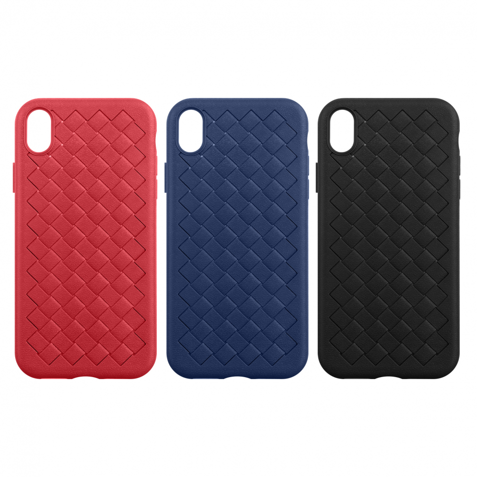 Чехол iPhone XR под кожу плетение