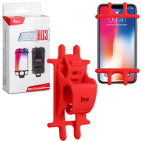 Держатель для велосипеда H03 красный ISA (150шт/кор)