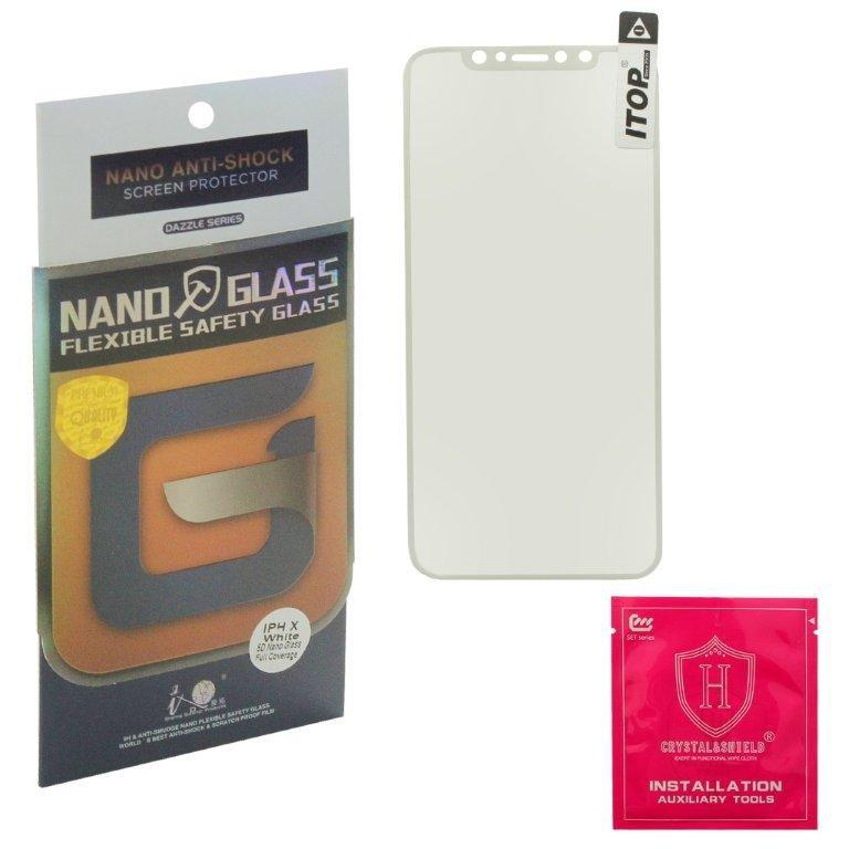 Защитная пленка iPhone XS/X с рамкой Nano Anti-Shock