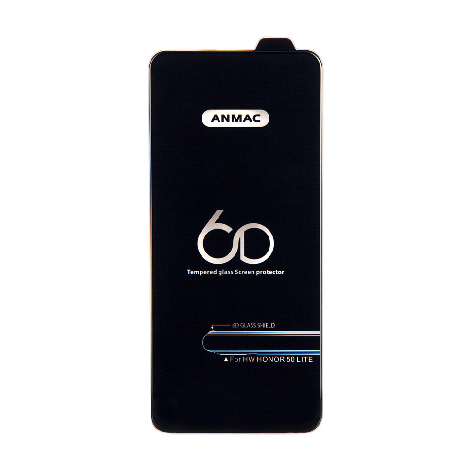 Защитное стекло HW Honor 50 Lite Anmac 6D Black без упаковки Арт.1137176 (10 шт./уп.)