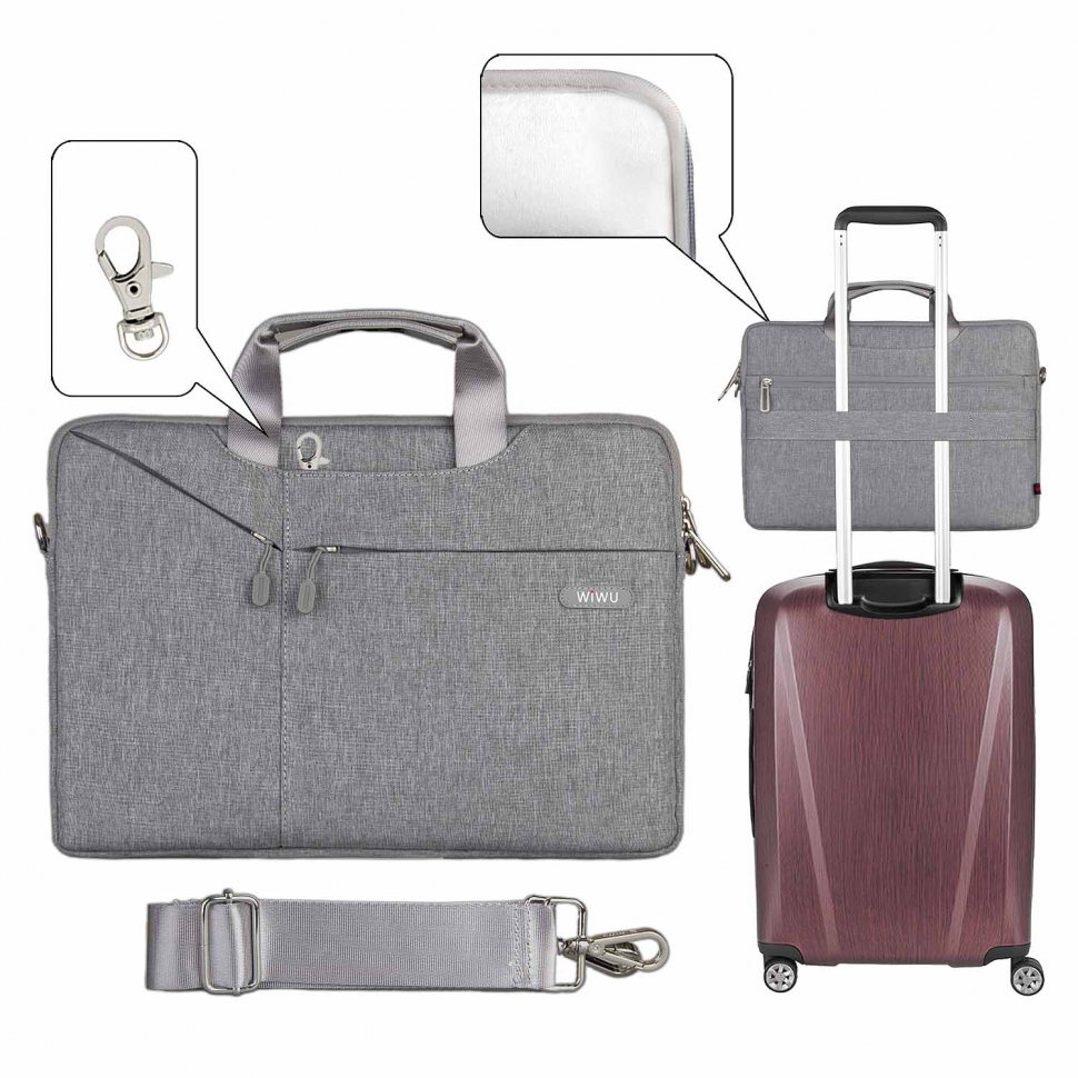 Сумка 15.4 Gent Business handbag Light Grey