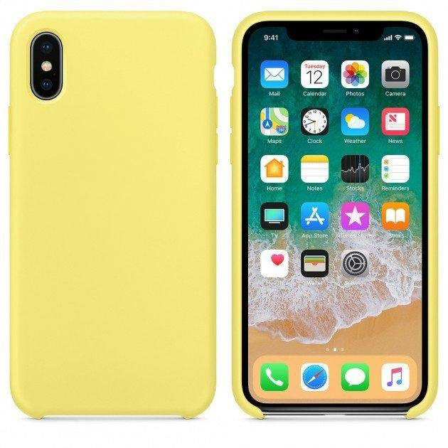 Чехол iPhone X Silicon Case  Lemonade (c LOGO)