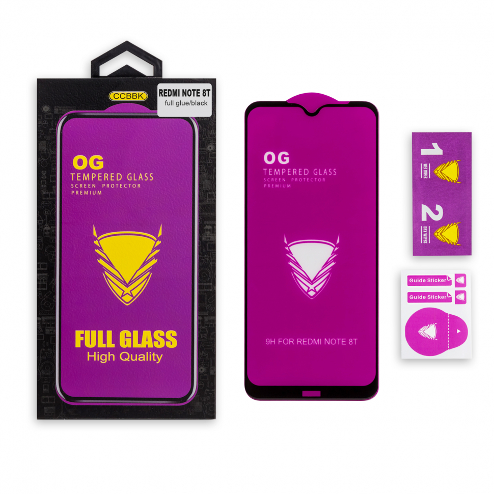 Защитное стекло Xiaomi Note 8T OG 3D черное