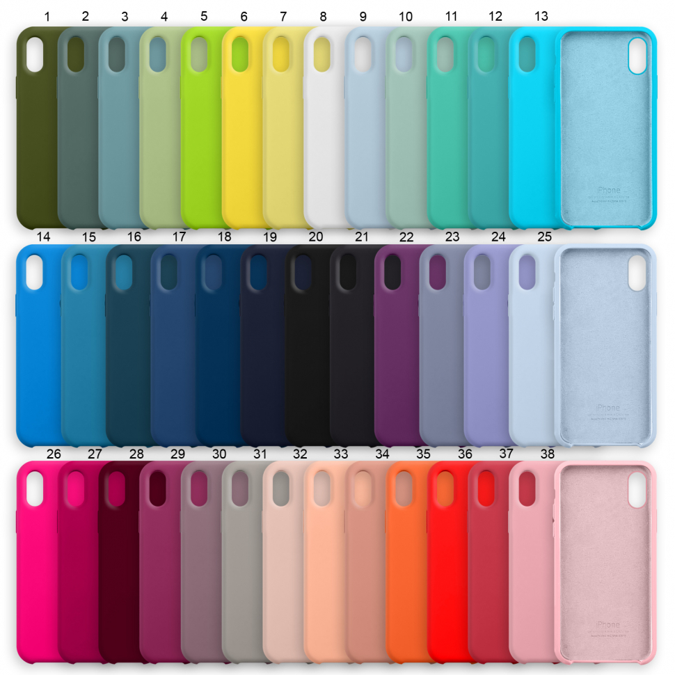 Чехол iPhone XS Max Silicon case Apple WS (с лого)