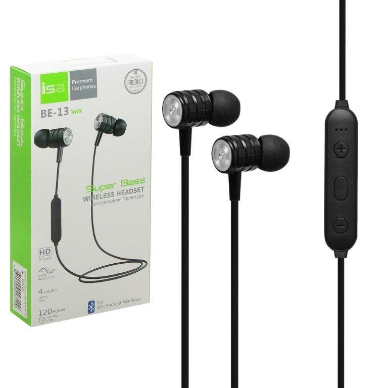 * Наушники Bluetoooth BE-13 ISA черные