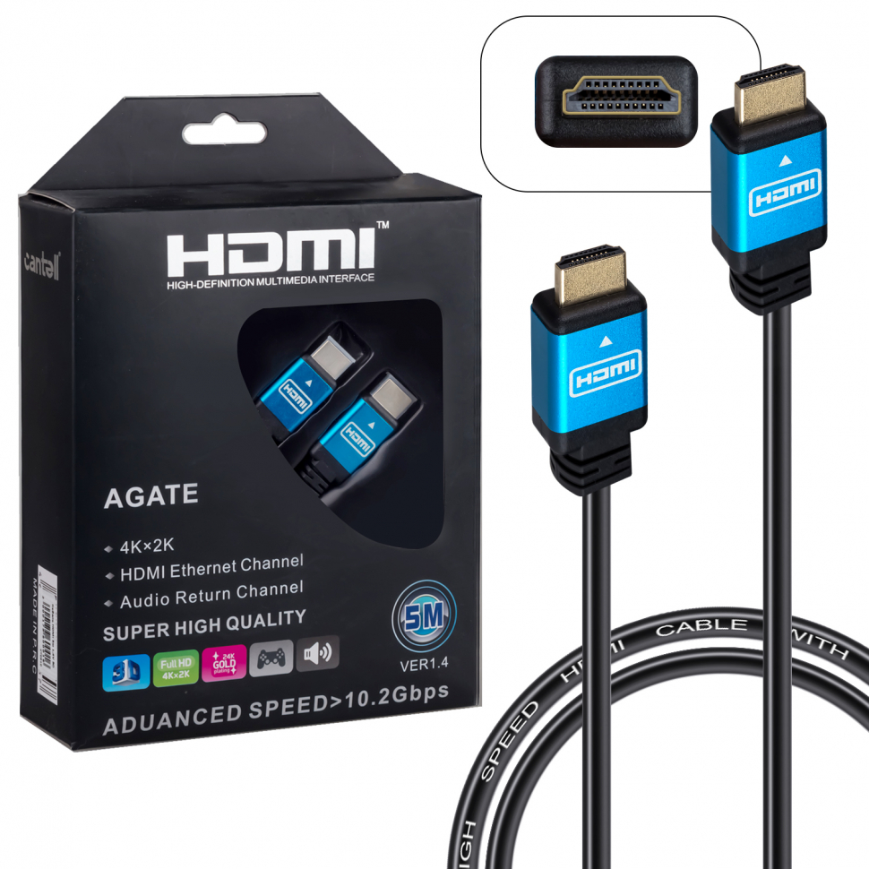 Кабель HDMI 5м 1.4V 3D