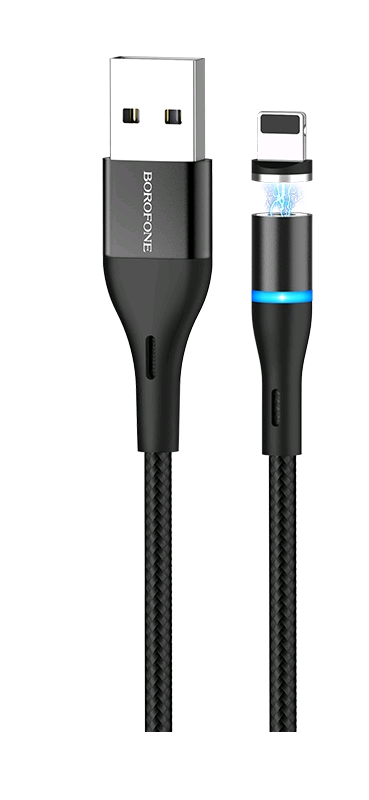 * Кабель BU16 USB Lightning 1.2M магнитный Borofone черный