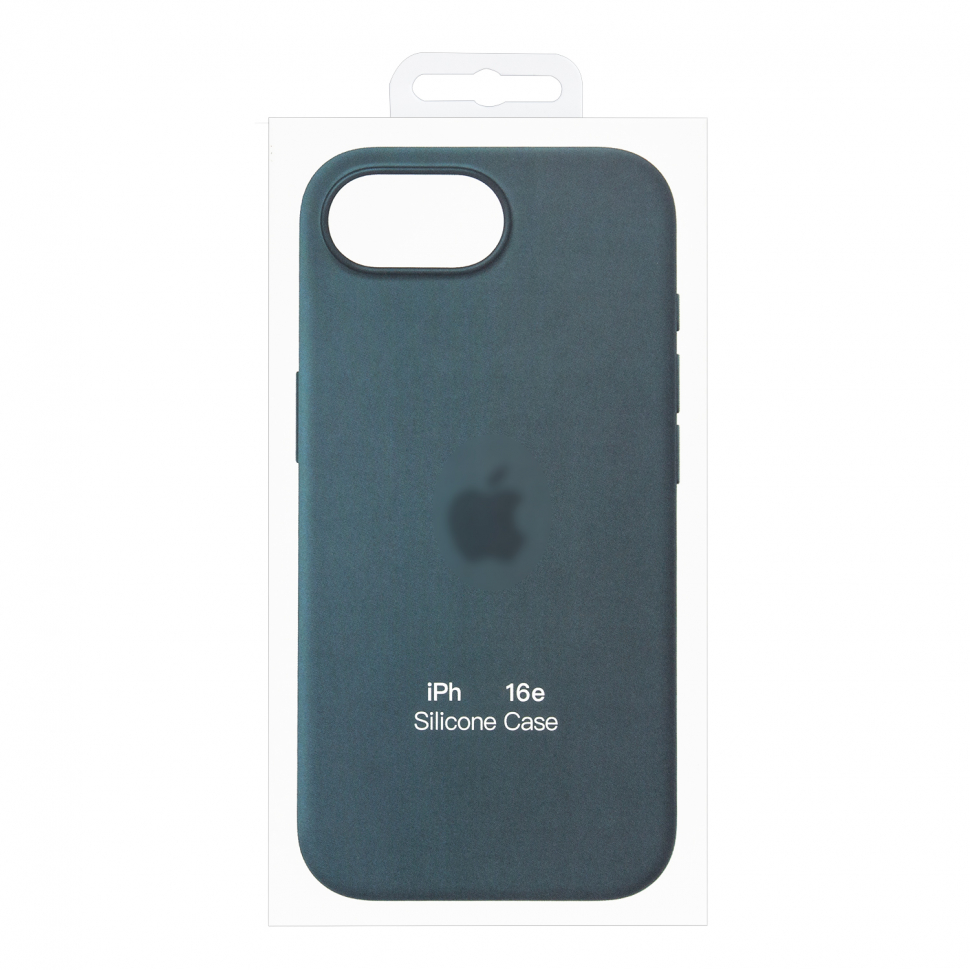 Чехол iPhone 16e Silicon Case  Lake Green (MagSafe + анимация NFC) c LOGO