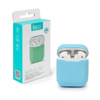 Чехол Airpods Silicon Case 1/2 ISA Sky Blue