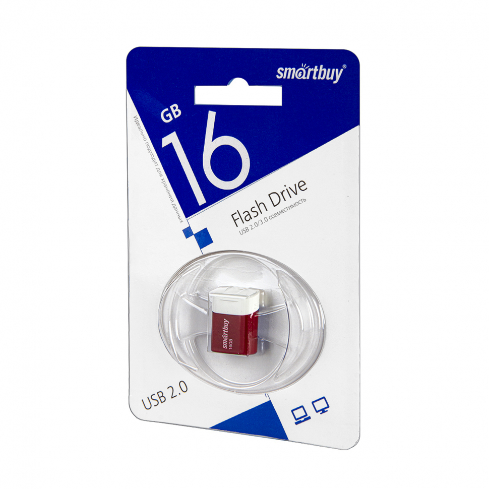 USB накопитель 16 GB Smart Buy LARA Red
