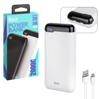 Внешний аккумулятор PB-9 20000mAh белый ISA (50шт/кор)