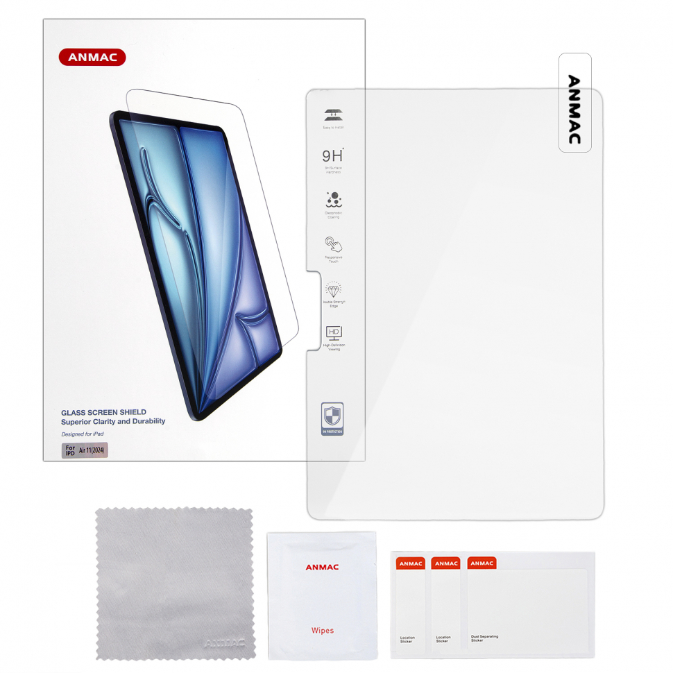 Защитное стекло iPad Air 11 (2024)  0.3mm 2.5D ANMAC