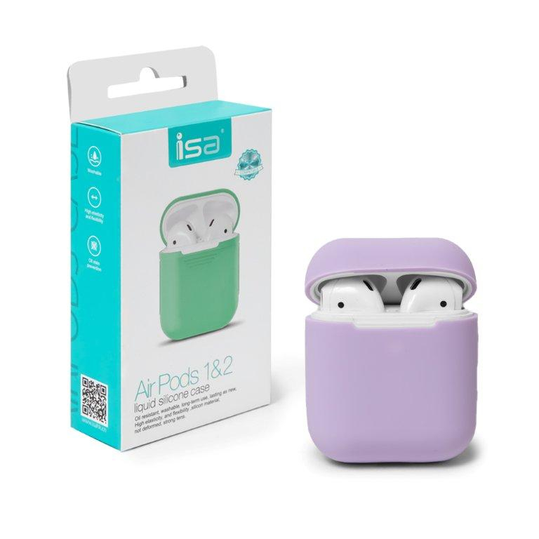 Чехол Airpods Silicon Case 1/2 ISA Violet