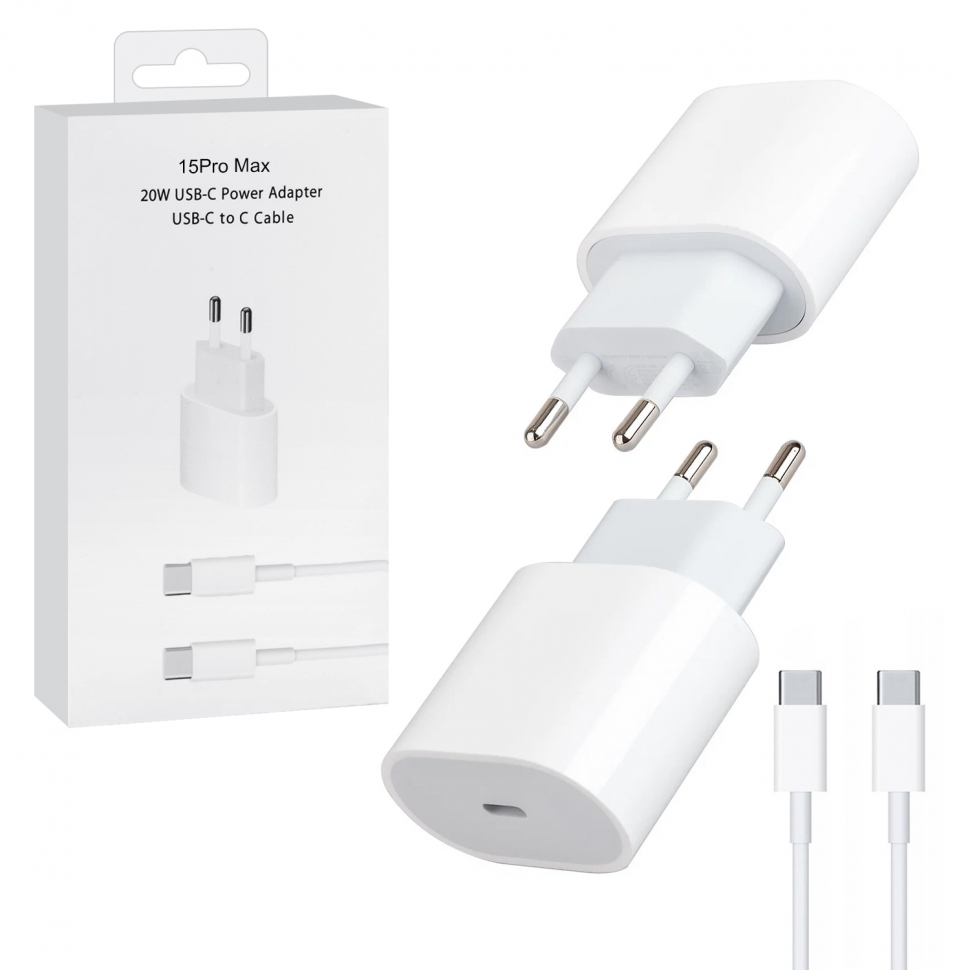 СЗУ Type-C - Type-C 20W iPhone 15 (NO Logo) (200шт/кор)