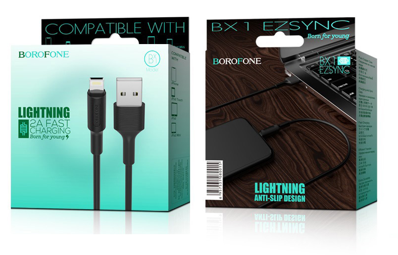 * Кабель BX1 USB Lightning 1M Borofone черный
