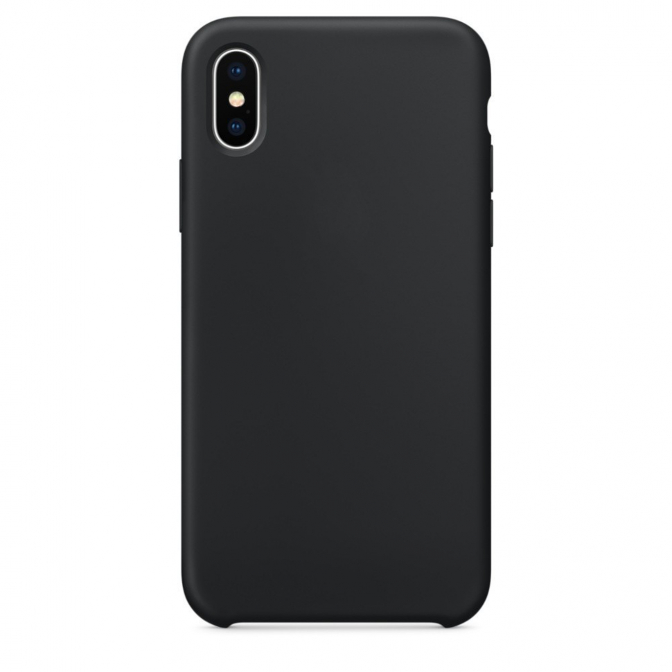 Чехол iPhone XS Silicon Case  Black (c LOGO)