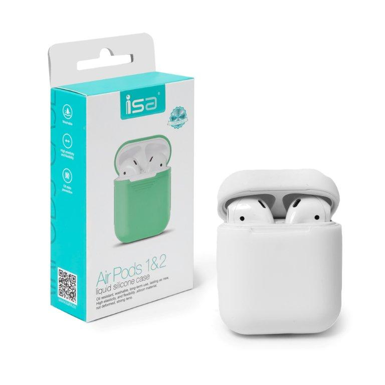 Чехол Airpods Silicon Case 1/2 ISA White