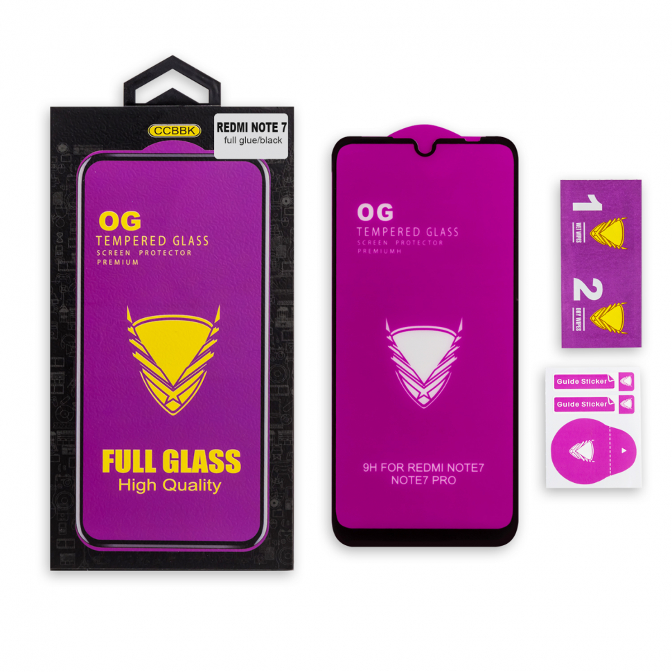 Защитное стекло Xiaomi Redmi Note 7/ 7 Pro OG 3D черное