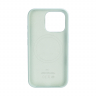 Чехол iPhone 16 Pro Silicon Case  Aquamarine (MagSafe + анимация NFC) c LOGO