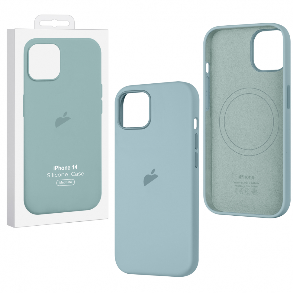 Чехол iPhone 14 Silicon Case  Succulent (MagSafe + анимация NFC Clear) c LOGO
