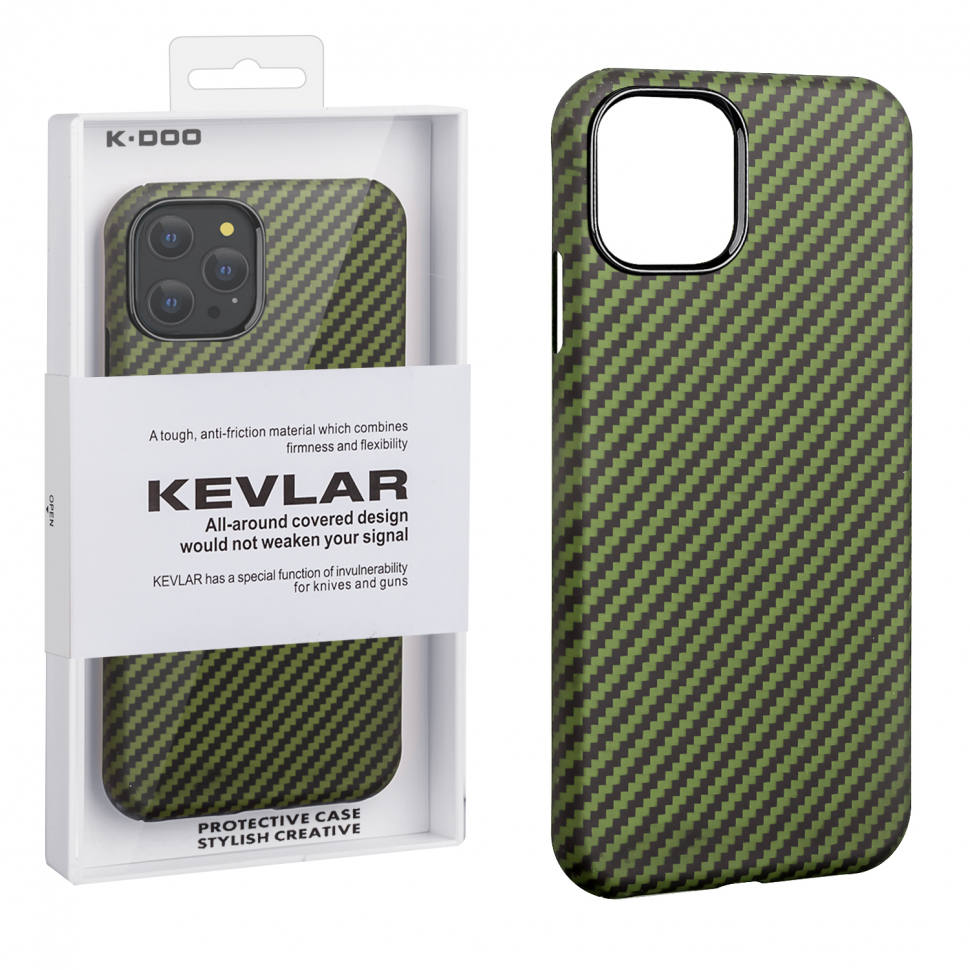 Чехол iPhone 12/12 Pro Kevlar Green