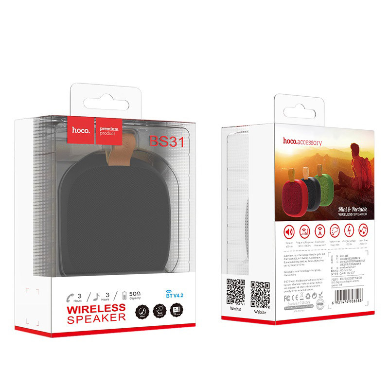 *Портативная акустика BS31 Bluetooth HOCO черная