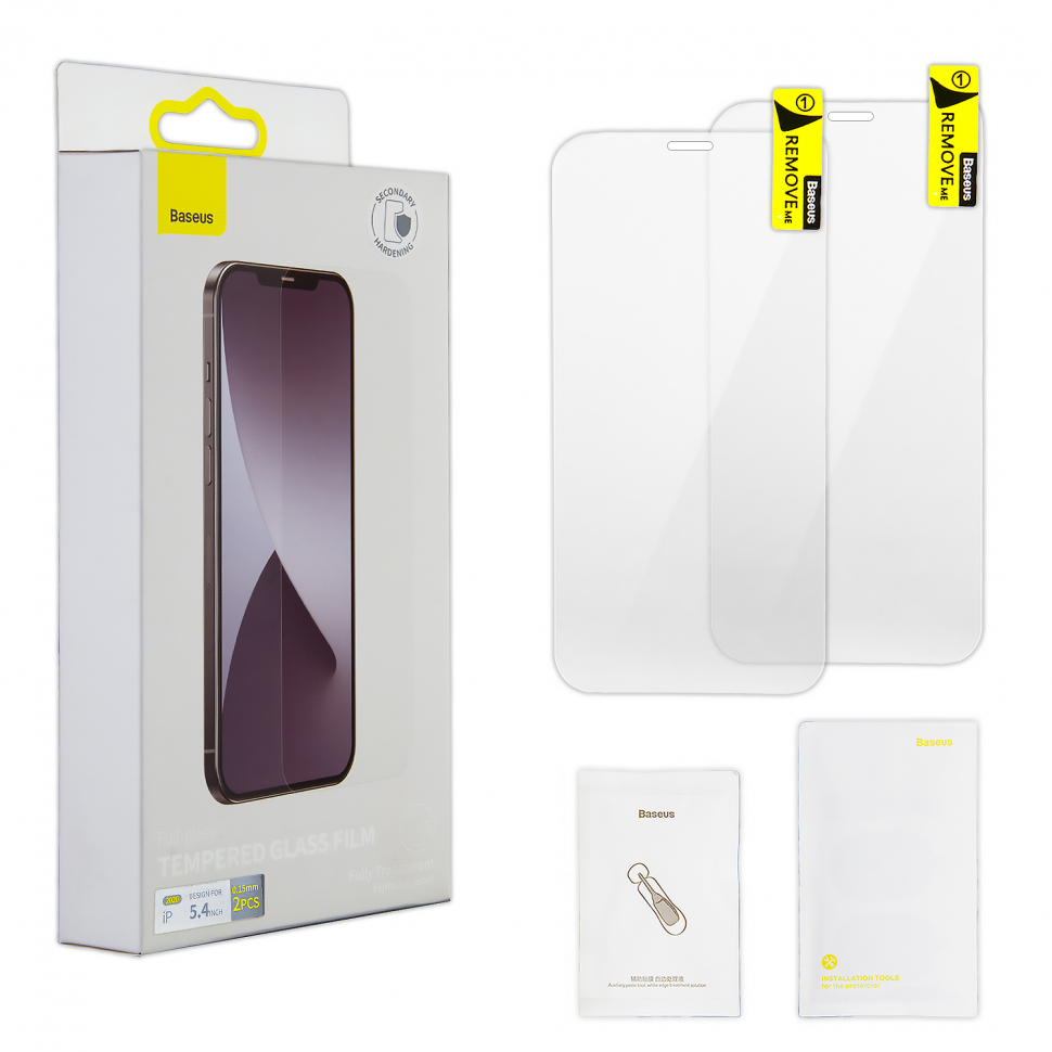 Защитное стекло iPhone 12 Mini (5.4) Baseus Tempered glass film 0.15 mm 2 шт