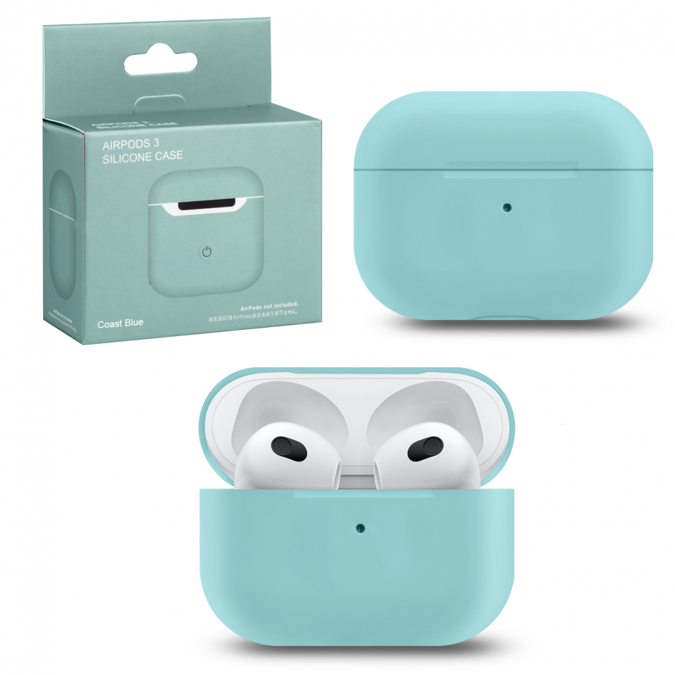Чехол Airpods 3 Silicone coast blue