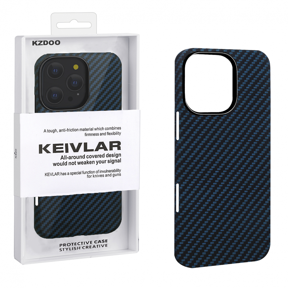 Чехол iPhone 16 Pro Kevlar Blue K-DOO