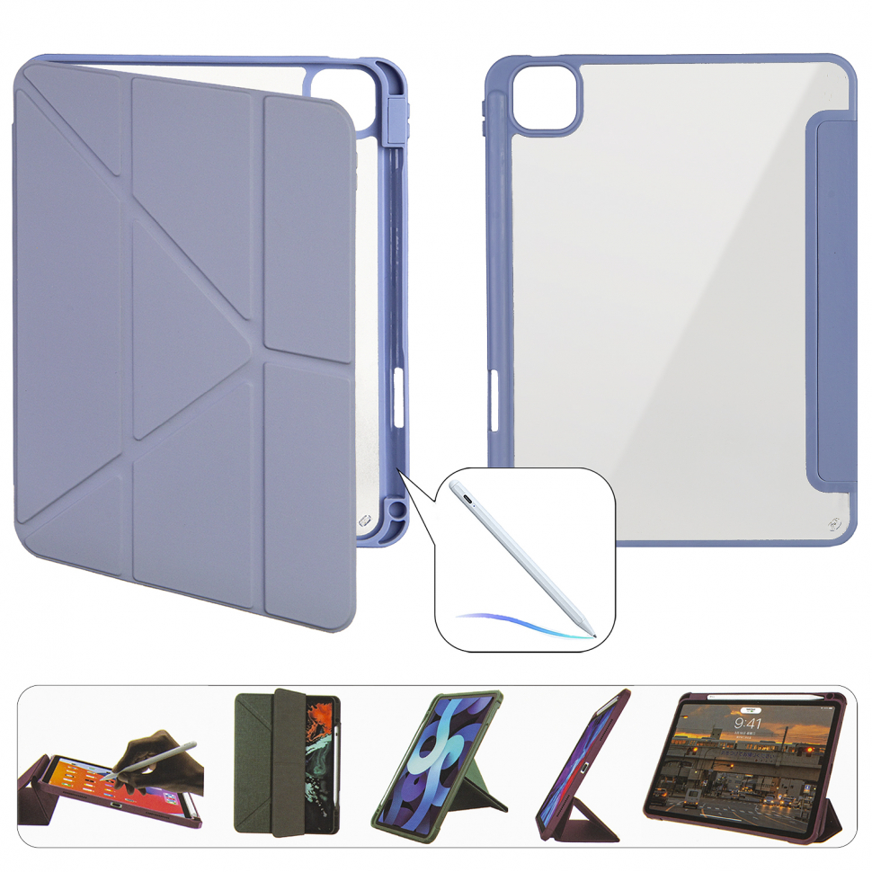 Чехол-книжка iPad Pro 11 (2024) Smart Case Crystal Folio (Pencil) Lavender Grey
