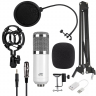 Конденсаторный микрофон Набор studio BM800 JBH белый с серебром (15шт/кор)