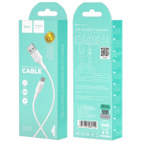 Кабель X25 USB Type-C 1m HOCO белый