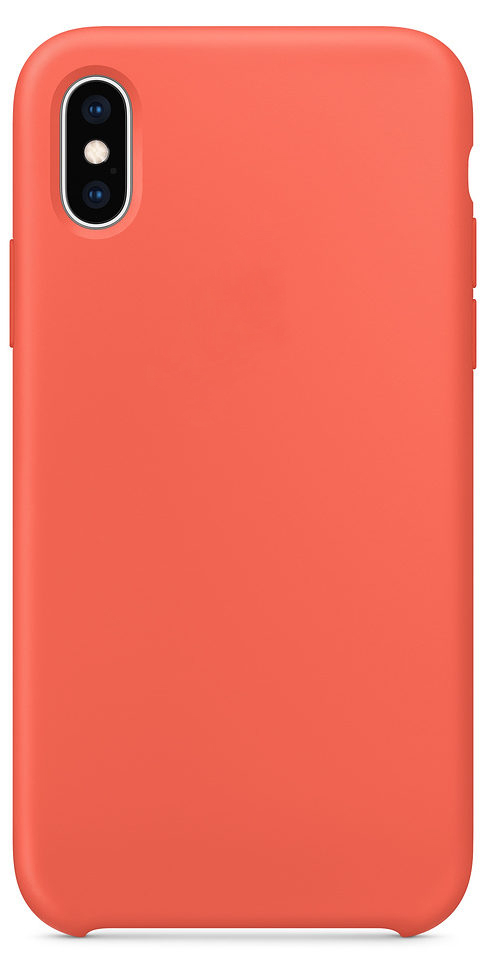 Чехол iPhone XS Silicon Case  Nectarine (c LOGO)