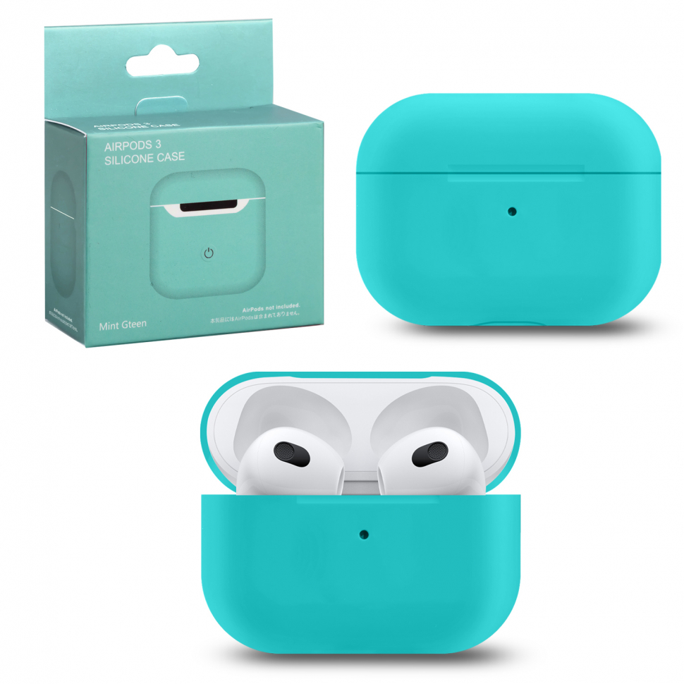 Чехол Airpods 3 Silicone mint green