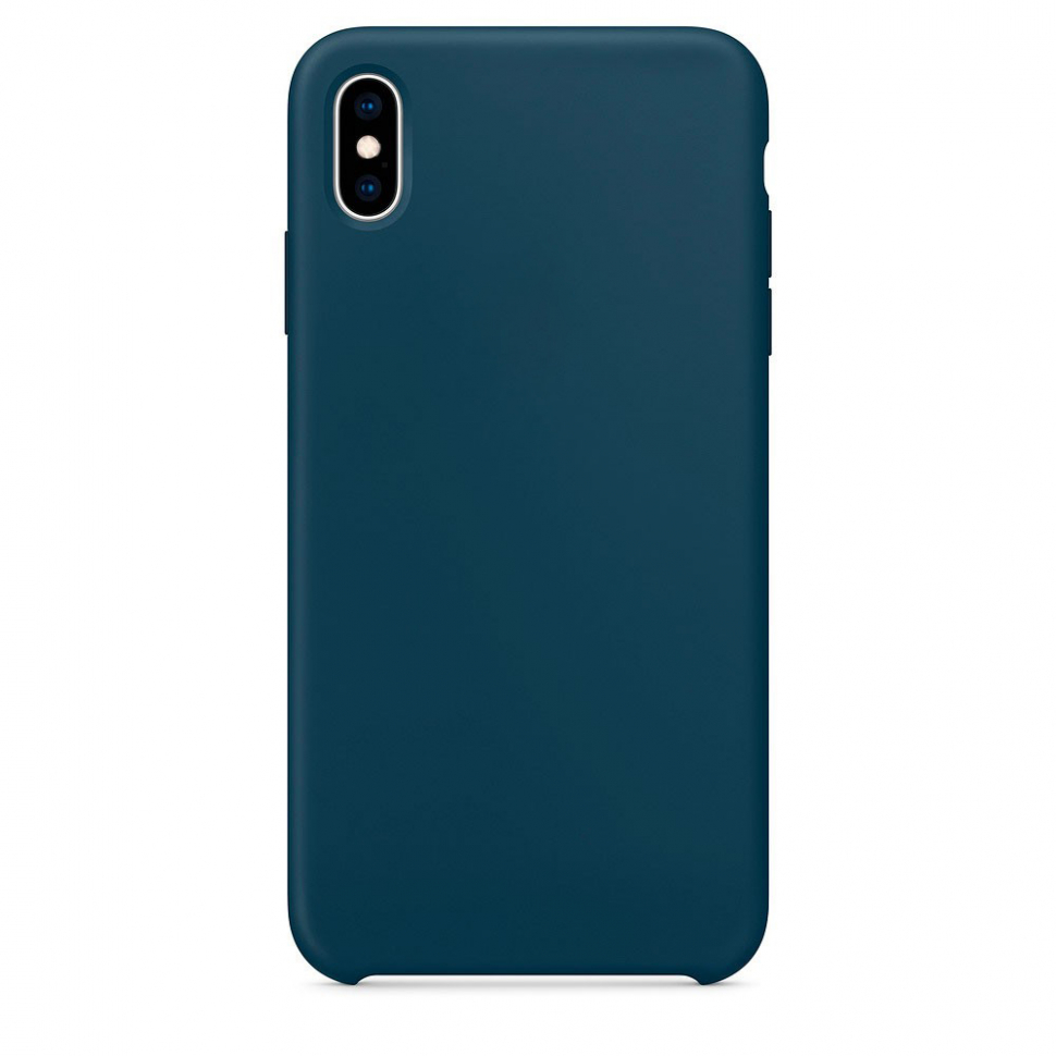 Чехол iPhone XS Silicon CasePacific Green (c LOGO)