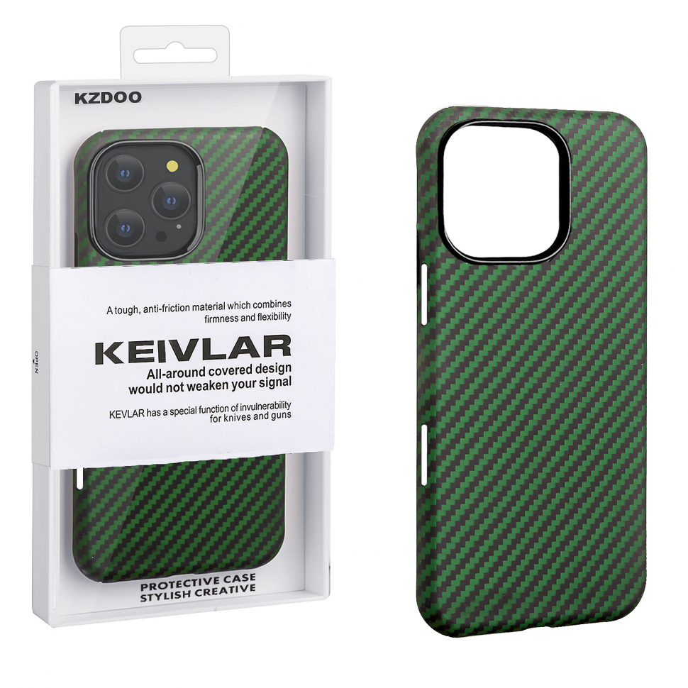 Чехол iPhone 16 Pro Kevlar Green K-DOO