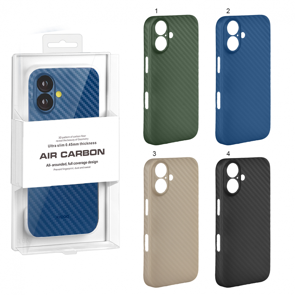 Чехол iPhone 16 Plus Air Carbon K-DOO